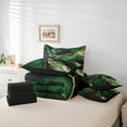 thumbnail image 4 of YST Abstract Artwork 7-Piece Marble Comforter Set, Black and Green Marbling, Queen, 4 of 4