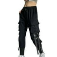 thumbnail image 2 of Gubotare Women's Cargo Joggers Workout Pants Outdoor Lightweight Athletic Travel Hiking Pants (Black,M), 2 of 3