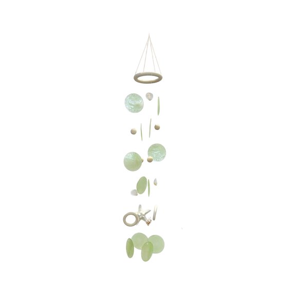 Wind Chime Decor - Soothing Ambient Sound and Mood Enhancer for Window and Entryway Spaces; Handmade Bead & Shell Ornament for Indoor Outdoor Charm, Cozy Vibes