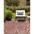 thumbnail image 4 of Unique Loom Outdoor Safari Collection Area Rug - Tsavo (10' Square Rust Red/Ivory), 4 of 12
