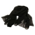 thumbnail image 1 of Bufanda de color liso protector solar bufandas de baile capa de protección solar chal de mujer bufanda doble negro (180x70cm), 1 of 5
