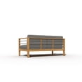 thumbnail image 4 of Curated Maison Leon 3-Person Teak Outdoor Sofa with Charcoal Cushions, 4 of 8