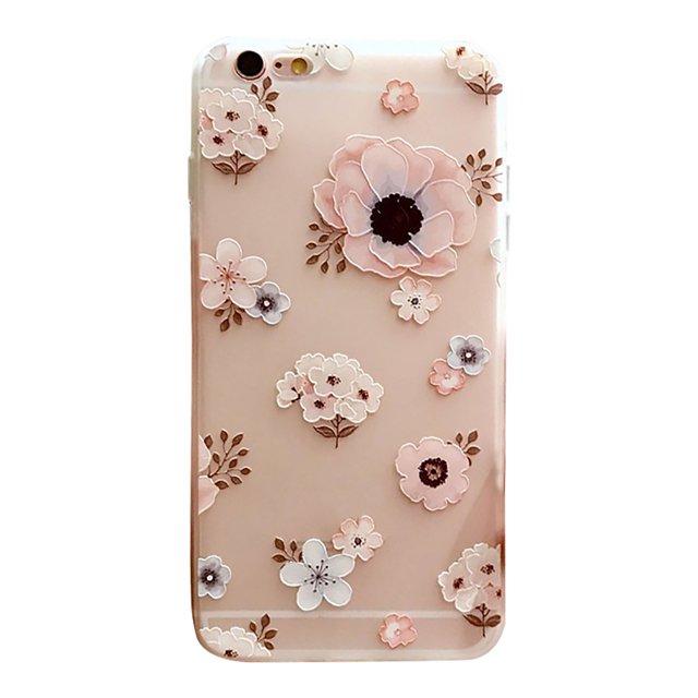 Funda suave para iPhone con diseño floral en tonos rosados, compatible con modelos XS Max, 11 Pro y 11 Pro Max, resistente y antideslizante.