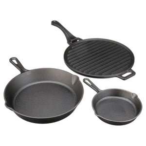 Ozark Trail 4-Piece Pre-Seasoned Cast Iron Skillet and Griddle Set