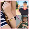 thumbnail image 3 of Pulsera Fervia de Softbol con Inicial y Corazón, Regalo para Niñas, 3 of 6
