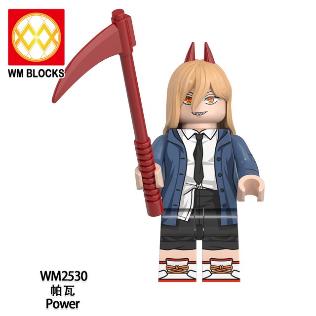 Motosierra Man Attack on Titan Jujutsu Kaisen Denji/Eren/Mikasa/Yuji Lego Bloques De Construcción Minifiguras Figuras Juguetes