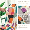 thumbnail image 5 of Yayeee 4 Pack Dining Chair Covers Stretch Parson Chairs Slipcovers Seat Protector, Beige Abstract, 5 of 6