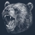 thumbnail image 3 of Roaring Grizzly Bear Tank Top Wild Animal Fierce Black and White Nature Wildlife Forest Predator Beast Men's Top, 3 of 7