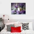 thumbnail image 5 of ONETECH Purple Bathroom Decor Wall Art Lavender Spa Pictures Zen Spiritual Relax Calm Canvas Prints Painting Modern Framed Artwork for Home Bedroom Living Room Yoga Meditation Room  16x12in, 5 of 6