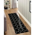 thumbnail image 6 of Unique Loom Trellis Frieze Collection Area Rug - Geometric (2' x 8' 8" Runner Black/Ivory), 6 of 7
