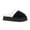 Black, variant on BERANMEY Thick-Soled Fuzzy Slippers for Women & Men - Cozy Platform House Shoes with Anti-Slip Sole, Warm Plush Lined Indoor Outdoor Short Ankle Slippers