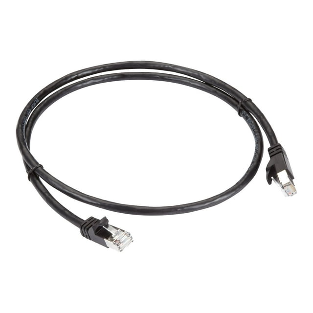 Black Box GigaTrue - Patch cable - RJ-45 (M) to RJ-45 (M) - 3 ft - foiled unshielded twisted pair (F/UTP) - CAT 6a - booted, snagless, stranded - black