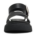 thumbnail image 3 of Soda Shoes Women Flat Platform Sandals Flatform Ankle Strap Criss-Cross Lug Sole CARTER-S All Black 8, 3 of 5