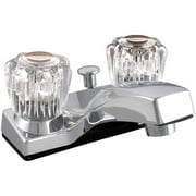 LDR 012 4105CP Chrome 2-Handle Lavatory Faucet with Pop-Up