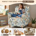 thumbnail image 4 of FKELYI Stretch Couch Sofa Cover Non-Slip Armchair Slipcover for Home Living Room Office Art Boho Flower Turtle Print Furniture Protector Washable Loveseat Covers, 4 of 7