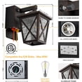 thumbnail image 6 of Porch Lights with Outlet, Dusk to Dawn Outdoor Light with Outlet Built-in, Waterproof Anti-Rust Lantern Outside Light with GFCI Outlet, Wall Sconce Light with Plug for Front Door (Bronze), 6 of 16