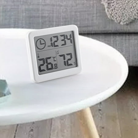 

jbyrvq Hygrometer Digital Clock LCD Meter Indoor Room Humidity Temperature