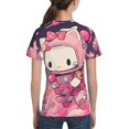 thumbnail image 6 of Hello Kitty T Shirts For Girls Boys, 3d Print Cartoon Graphics T Shirt, Youth Crewneck T-Shirt, Unisex Short Sleeve Top Tees Age 4-16 Years, 6 of 7