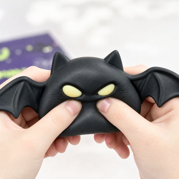 Halloween Bat Squishy, Soft Slow Rising Sensory Squeeze Toy With Playful Bat Shape, Portable Hand Activity For Relaxation Focus Travel Party Home Novelty Gift Everyday Fun For Friends And Family