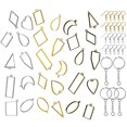 thumbnail image 1 of Abiertos Biseles Colgantes Bisel 56 Pcs Marco Hueco Geométrico en Blanco Encantadores, 1 of 9