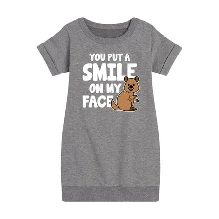 

Instant Message - You Put A Smile On My Face - Toddler & Youth Girls Fleece Dress