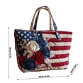 thumbnail image 3 of American 250th Anniversary Patriotic Tote Bag, Quilted Large Capacity Reusable Shoulder Bag for 4th of July Independence Day, 3 of 5