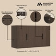 thumbnail image 4 of Rivington Buffet Moderne de 60 Pouces en Noyer (4 Tablettes), 4 of 9