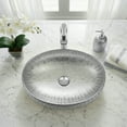 thumbnail image 6 of 23" x 15" Luxury Silver Vessel Bathroom Sink – Elegant Countertop Vanity Basin, Modern Oval Ceramic Bowl, 6 of 15