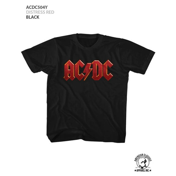AC/DC Distressed Red Black Children's T-Shirt