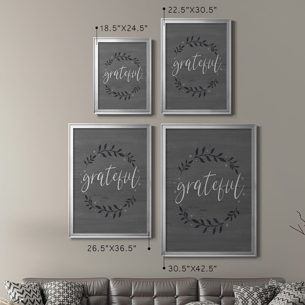 Grateful Wreath Premium Classic Framed Print - Ready to Hang