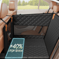 thumbnail image 5 of SMATTO Large Dog Car Seat, Back Seat Extender for Dogs with 3 Mesh Windows, Waterproof Medium Carseat for Dogs with 4-Splice Hard Bottom, Pet Seat Cover for Cars, Trucks and SUVs (Black), 5 of 10
