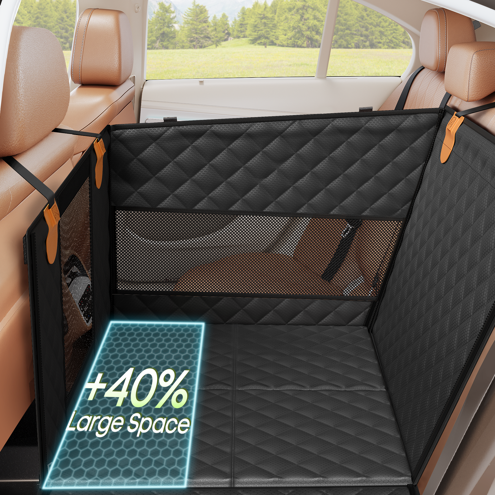 Smatto Large Dog Car Seat with Mesh Windows photo 4
