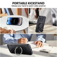 thumbnail image 5 of Allytechgroup Rugged iPhone 14 Pro Max Case with Magnetic Ring Stand, 360° Kickstand Military Grade Bumper Shockproof Armor Full Body Protective Phone Case for Apple iPhone 14 Pro Max, Black, 5 of 7
