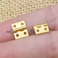 thumbnail image 3 of 30 mini bisagras de latón, plegables de 180°, pequeñas bisagras de metal for caja de regalo, modelo hecho a mano en miniatura, 3 of 6