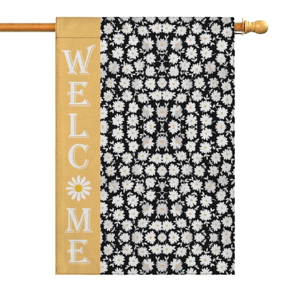 Spring Summer Daisy Garden Flag 28x40 Inch Double Side for Outdoor Courtyard Garden Decor Flowers Welcome Holiday Flag for Outside Decoration