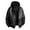 Black, variant on Mens Fashion Hooded Leather Jackets 2025 Men's Solid Color Leather Jacket Fashionable Leather Long Sleeved Hooded Fake Two-piece Leather Jacket