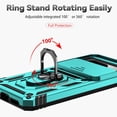thumbnail image 6 of for Google Pixel 8 Case with Slide Camera Cover HD Screen Protector [Military Grade 16ft. Drop Tested] Magnetic Ring Holder Kickstand Protective Phone Case for Google Pixel 8 2023 (6.2 inch), Mint, 6 of 17