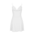 thumbnail image 5 of Uaswgudfs Sleeveless Summer Dresses for Women 2025: V-Neck Asymmetric Twist Front Midi Dress - Silk-Like Satin Casual Sundress for Summer Parties & Elevated Occasions​ White XXL, 5 of 6