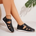 thumbnail image 5 of Rokment Platform Wedge Gladiiator Sandals for Women 2026 Spring Summer Fashion Casual Leather Memory Foam Closed Toe Non Slip Walking Work Shoes Comfortable Black Size 8.5, 5 of 7