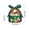 thumbnail image 3 of Caja de regalo navideña con ventana transparente | Embalaje navideño para manzanas y dulces | Diseño de Papá Noel y muñeco de nieve | Caja de papel roja y verde | 11 x 10 x 10 cm, 3 of 5