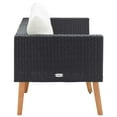 thumbnail image 6 of vidaXL Garden Collection Outdoor Sofa Black/Cream White Weather-Resistant, 6 of 10