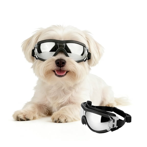 PETLESO Small Dog Goggles Eye Protection Dog Sunglasses for Driving/Outdoor Activities, S