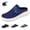 Blue, variant on Men's Slip on Mule Sneakers Backless Breathable Mesh Walking Shoes Summer Orthotic Comfort Wide Width Non Slip Slippers Casual Work Garden Slippers