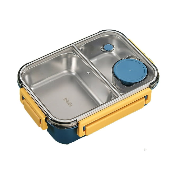 Binwennn Outdoor Dining Table Set for 4 round Raffia Trivet Place Mats Stainless Steel Bento Adult Lunch Portable Adult Bento Leakproof Stackable Large Capacity Dishwasher Lunch Container With Divided