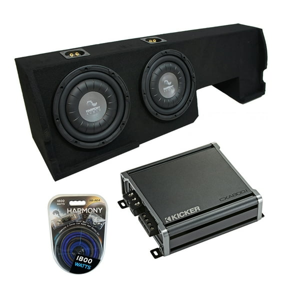2001-2003 Ford F-150 Super Crew Truck Harmony F104 Dual 10" Sub Box & CXA800.1