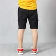 thumbnail image 6 of JAJAHO Boys Athletic Cargo Shorts Kids Sport Casual Drawstring Summer Running Solid Color Multi Pockets Loose Fit Straight Leg Shorts 4-12Y Cozy Trousers, 6 of 6
