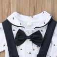 thumbnail image 6 of Infant Toddler Baby Boy Christening Formal Bow Tie Top Shorts Outfit Suit Set Blue 12-18 Months, 6 of 6