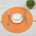 thumbnail image 4 of Nvzi Round Braided Placemats Set of 6 Round Table Mats for Dining Table 15 inch (Orange, 6), 4 of 5