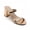 Gold, variant on Women’s Strappy Block Heel Mule Sandals Open Toe Slip-On Dress Sandals Fashion Mid Heel Summer Shoes for Party, Office, Wedding & Casual Wear