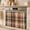 Dark Brown, Burnt Orange, Charcoal, Camel, variant on Orange Blue Plaid Oven Skirt for Farmhouse Kitchen Décor, Farmhouse Checkered Buffalo Fall Oven Curtain Tie Top Decorative Stove Skirt, Cabinet Dish Washer Curtains with 8 Ribbon Ties 30"x21.5"